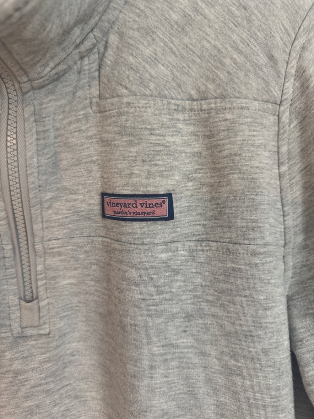 Vineyard Vines Heather Gray Half-Zip Pullover - Picture 2 of 7